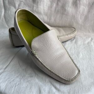 Cole Haan | White Leather Moccasin Loafers | Size 6.5B